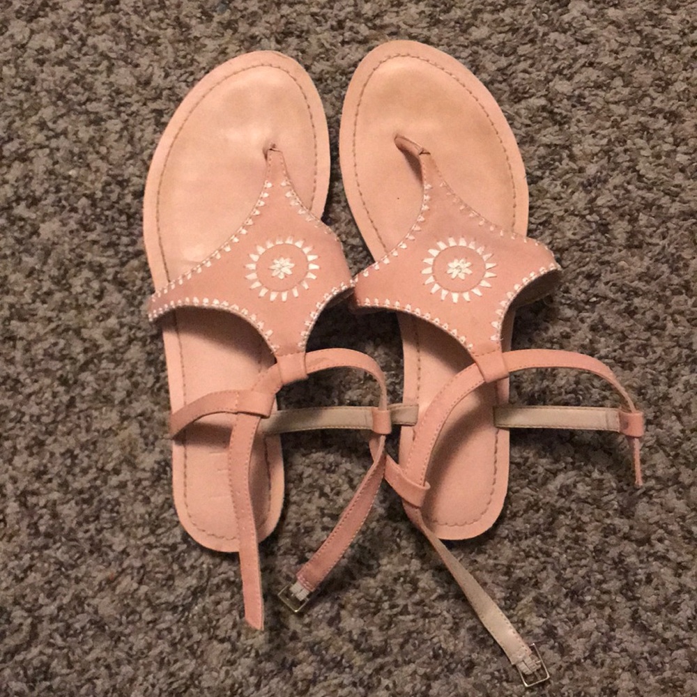 Blush strappy sandals